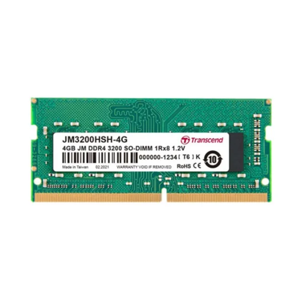 TRANSCEND 4GB JM DDR4 3200 SO-DIMM 1Rx8 512Mx8 CL22 1.2V