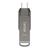 64 GB FLASH DRIVE (แฟลชไดร์ฟ) LEXAR DUAL DRIVE D400 USB 3.1 TYPE-C