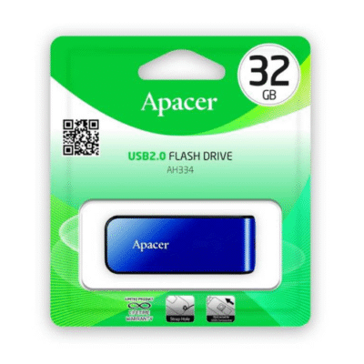 Apacer AH334 USB2.0 แฟลชไดร์ฟ 32GB สีน้ำเงิน