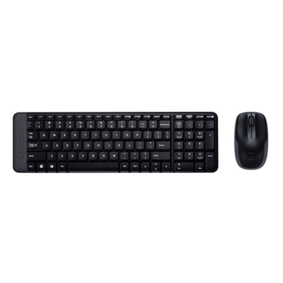 KEYBOARD & MOUSE LOGITECH MK220 WIRELESS (BLACK)