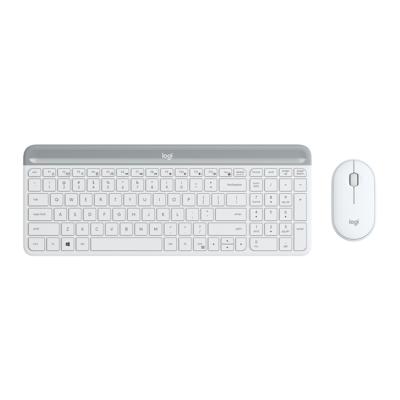 LOGITECH MK470 SLIM WIRELESS KEYBOARD AND MOUSE COMBO (WHITE)