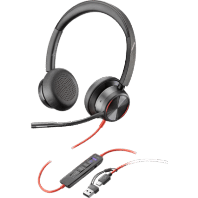 HP Poly BW 8225 Microsoft Certified Stereo USB-C HS +USB-C/A