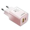 PISEN TP-C52-PNK WALL CHARGE GAN QC C