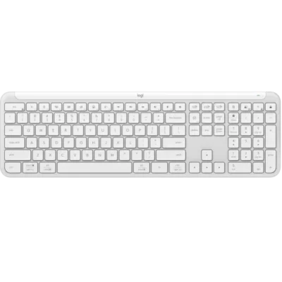 Logitech - K950 Signature Slim Full-size Wireless - Off White