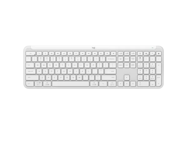 Logitech - K950 Signature Slim Full-size Wireless - Off White