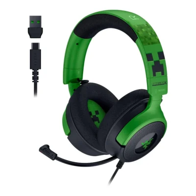 HEADSET RAZER KRAKEN V4 X MINECRAFT EDITION - GREEN-BLACK