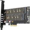 Adapter NVMe SSD 2xM.2 NGFF 2230/22110 PCIe 3.0x4 PE-M2MB