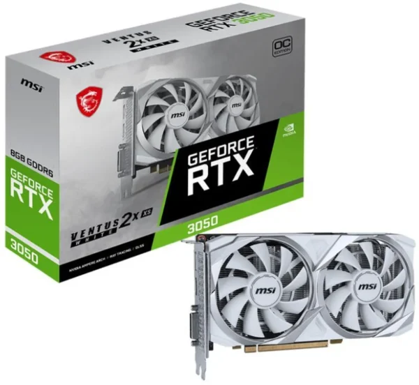 MSI NVIDIA GeForce RTX 3050 VENTUS 2X XS WHITE 8G OC