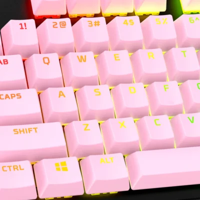 ชุดคีย์แคปแบบเต็ม HyperX - PBT (สีชมพู)