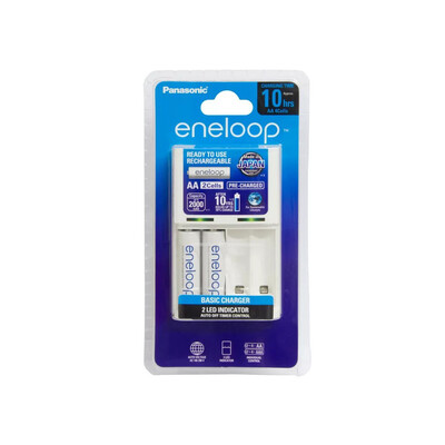 เครื่องชาร์จ 10 hrs. + ถ่าน eneloop AA x 2 pcs