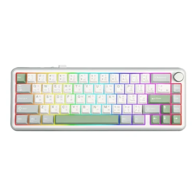 คีย์บอร์ด EGA TYPE CMK8 (WHITE-GREEN)