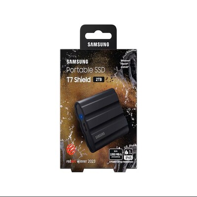 Samsung Portable SSD T7 Shield 2TB Black (MU-PE2T0S/WW)