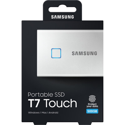 Samsung Portable SSD T7 Touch 500GB Silver (MU-PC500S/WW)