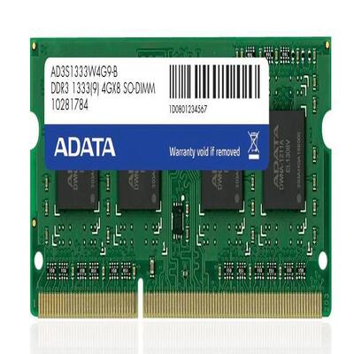 ADATA 4GB SODIMM Laptop Memory (ADT-AD3S1333W4G9-B)