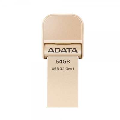 ADATA i-Memory Flash Drive AI920 – 64GB (Gold)(ADT-AAI920-64G-CGD)