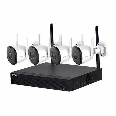 IMOU WIFI KIT (ชุดกล้องวงจรปิดไร้สาย) IMOU KIT/NVR1108HS-W-S2/4-F22 Wifi Set KIT 4*Bullet 2C+NVR8 (KIT/NVR1108HS-W-S2-FCC/4-F22P-0360B)