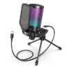 MICROPHONE (ไมโครโฟน) FIFINE AMPLIGAME A6V USB MICROPHONE WITH VOLUME DIAL - BLACK (FFN-503119299-3929)
