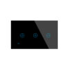 Maxkin Touch Panel Switch 3 ch (สีดำ) (QOL-IF-S23-B)