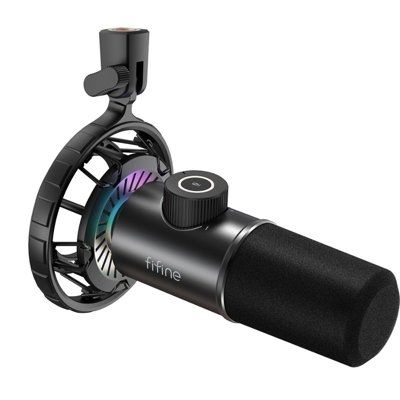 FIFINE ไมโครโฟน รุ่น K658 USB-C Dynamic Mic RGB BK (FFN-503119299-3943)