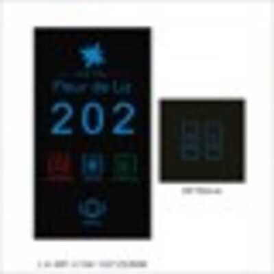 Room number display plate set (LSR-LH-MP-C-C164Y)